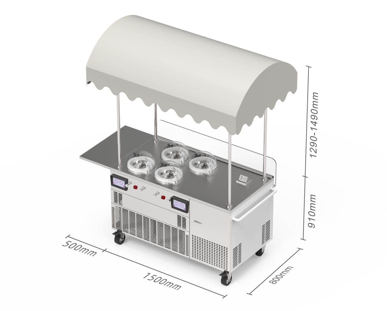 Galaxy Pro-C V4C — detalle de vitrina refrigerada